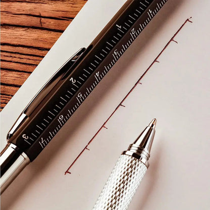 7-in-1 Multifunctional Pen - Touch Screen Stylus, Screwdriver, Ruler, Level Gauge, Refillable Ballpoint & Pencil Tool