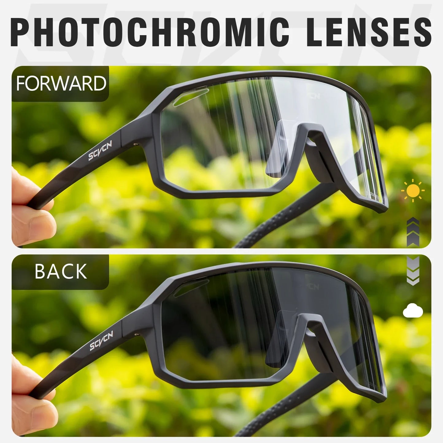 SCVCN Cycling Glasses – UV400 Bike Sunglasses for Men & Women, MTB Goggles for Outdoor Sports, Riding & Hiking Eyewear