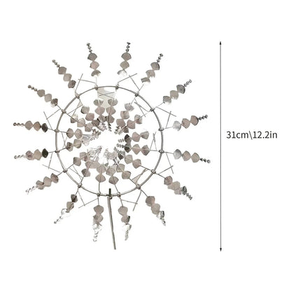 Unique Solar-Powered Kinetic Metal Windmill Spinner - Magical Wind Collectors for Patio, Garden, Lawn Outdoor Decoration