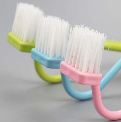 Portable Curved Toilet Brush - Handy Bathroom Cleaning Tool with Curved Brush Handle for Effortless Cleaning