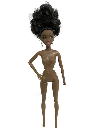 Adollya 32cm 1/6 African Doll — 10-Joint Movable Black American BJD Doll with Makeup, Toy for Girls & Kids Gifts