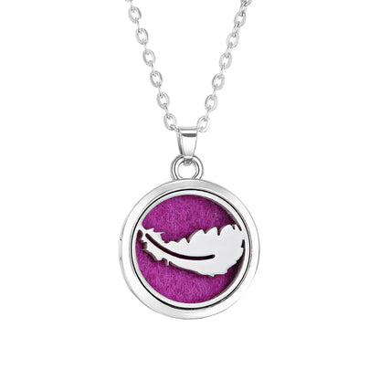 Tree of Life Aromatherapy Necklace – Stainless Steel Essential Oil Diffuser Locket Pendant