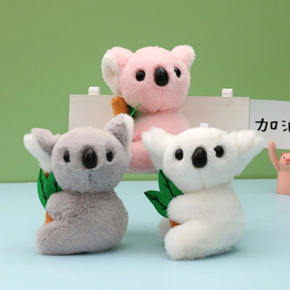 Cute Koala Plush Keychain – Soft Toy Keyring, Bag Pendant, DIY Jewelry Accessory, Novelty Gift Charm for Women