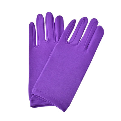 Women’s Satin Summer Gloves – Thin Breathable Solid Color UV Sun Protection Gloves for Driving, Dance & Ceremonial Performance
