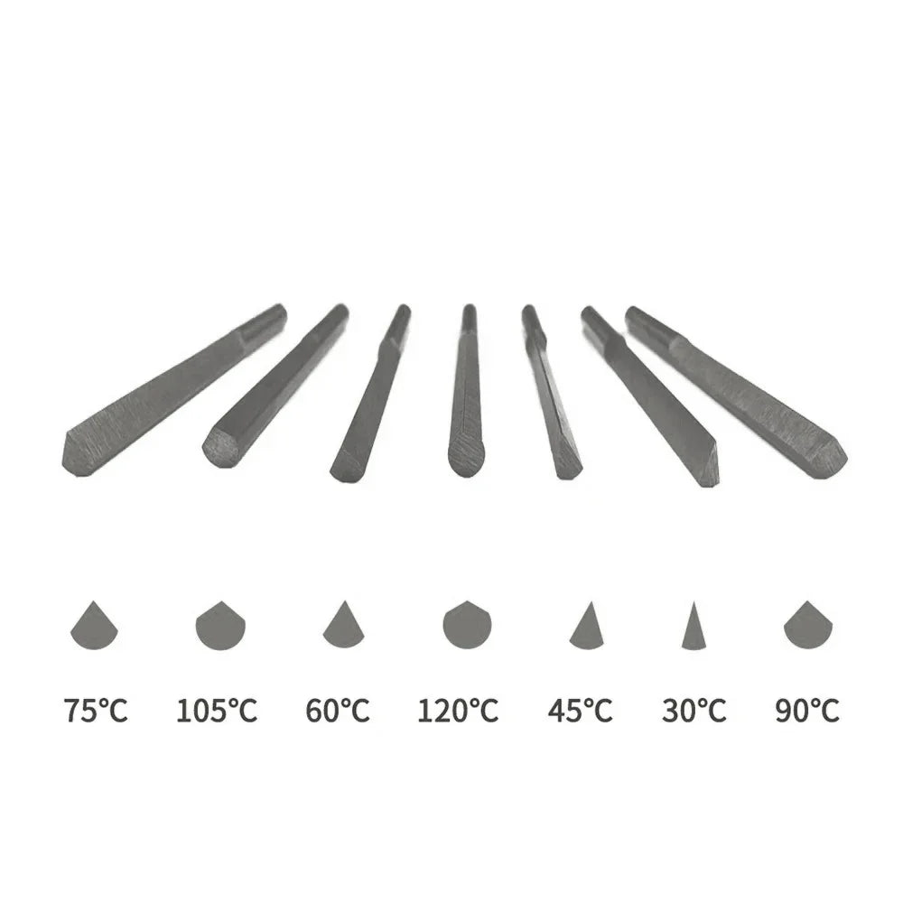 Tungsten Steel Engraving Cutter Set – Pneumatic Graver Jewelry Tools with Triangle & Spatula Blades for DIY Metal Crafting