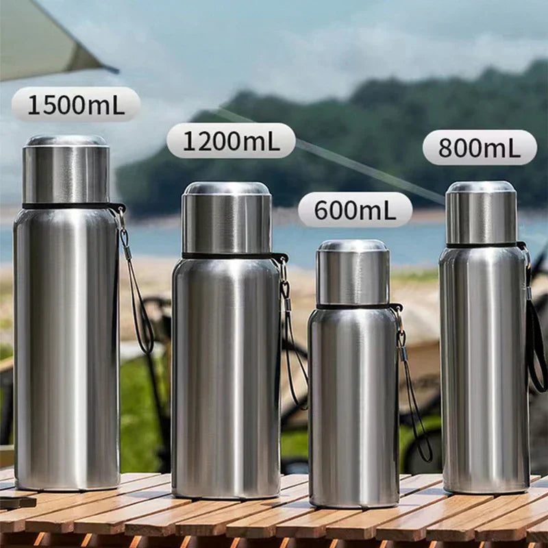 600-1500ml 316 Stainless Steel Thermos Bottle - LED Temperature Display, Thermal Mug, Vacuum Flask for Outdoor Camping