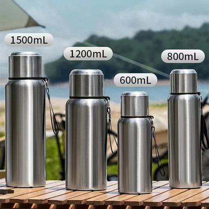 600-1500ml 316 Stainless Steel Thermos Bottle - LED Temperature Display, Thermal Mug, Vacuum Flask for Outdoor Camping