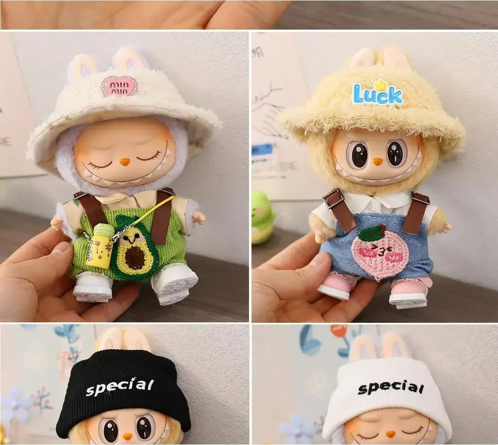 17cm LABUBU Cotton Doll Shoes - Casual Sports Footwear for Dolls, Accessories for Labubu Outfits (Only shoes)