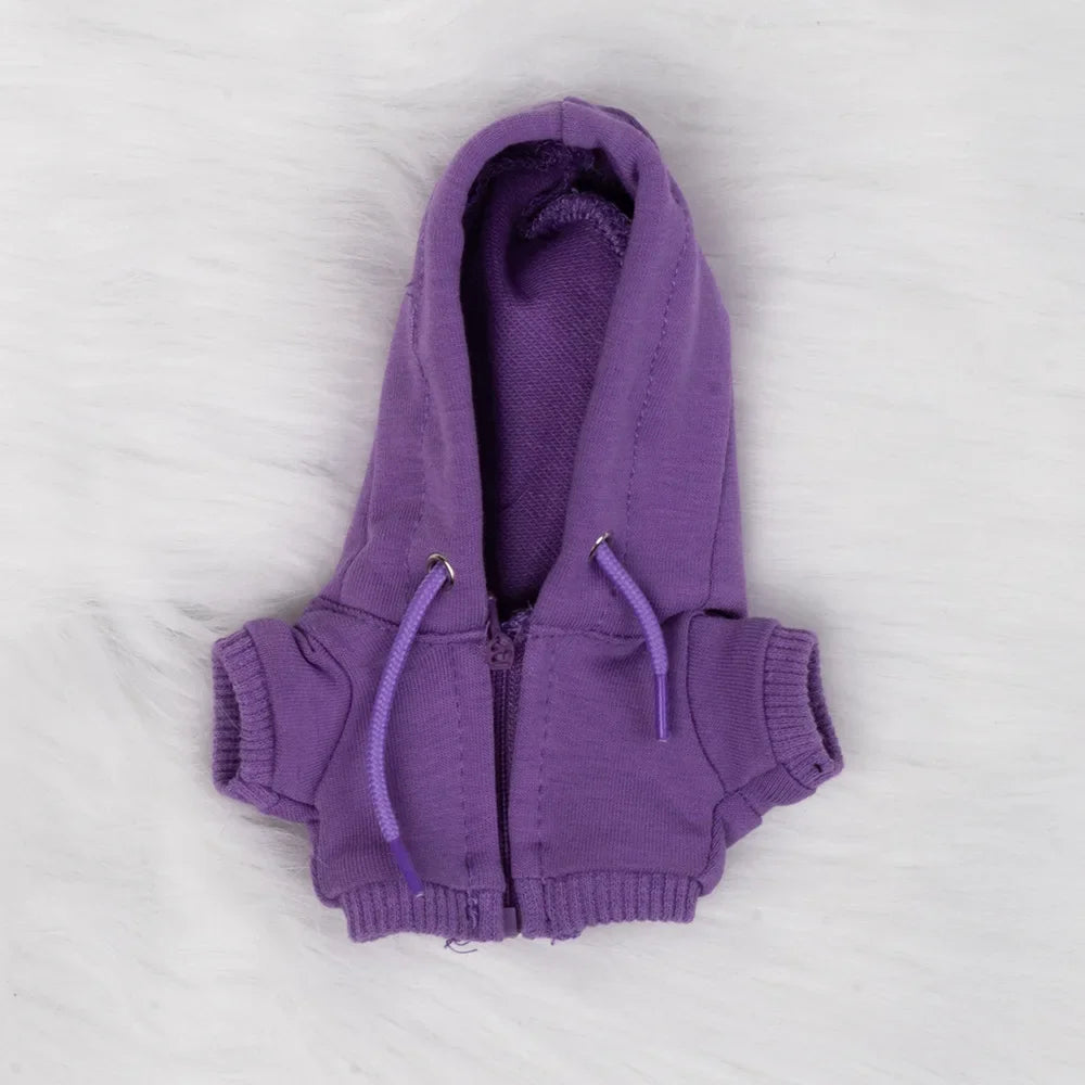 15/17cm Labubu Doll Hooded Zipper Sweatshirt Outfit Set – Stylish Ropa Accessories