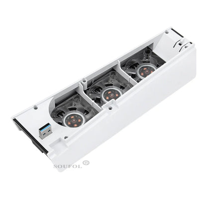 Upgraded PS5 Cooling Fan – Quiet USB 3.0 Hub with LED Light for Disc & Digital Edition Console Accessories