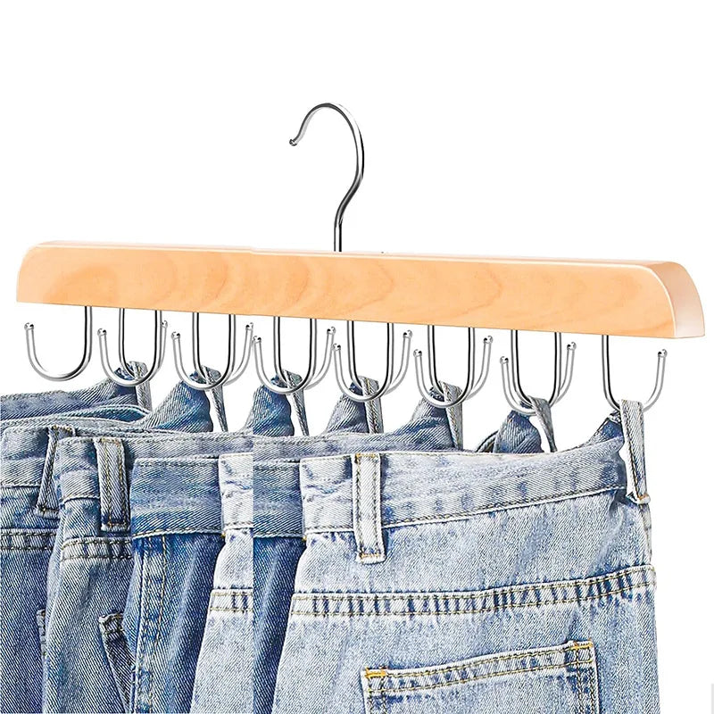 Wooden Belt Rack – Women’s & Men’s Clothes Storage Hanger for Belts, Scarves, Ties, and Wardrobe Organizer