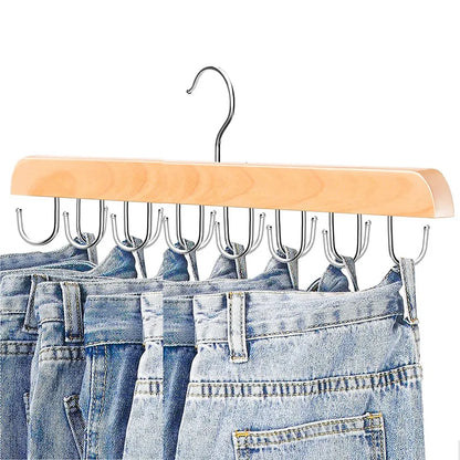 Wooden Belt Rack – Women’s & Men’s Clothes Storage Hanger for Belts, Scarves, Ties, and Wardrobe Organizer