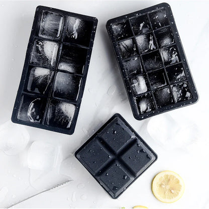 Large Silicone Ice Cube Tray — 4/6/8/15 Grid Mold for Bar, Pub, DIY Ice Blocks