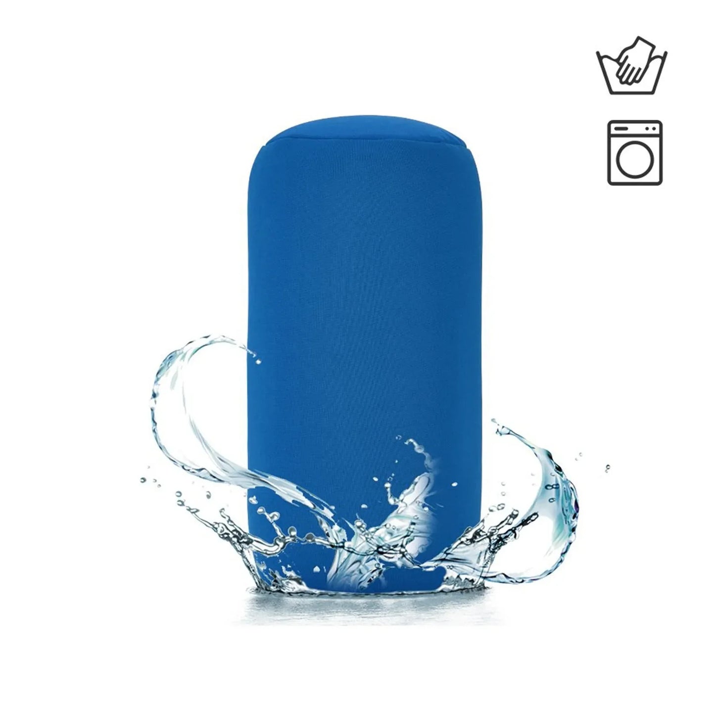30x16cm Cylindrical Microbead Roll Pillow — Mini Back & Neck Cushion for Travel, Bed, and Home Decor