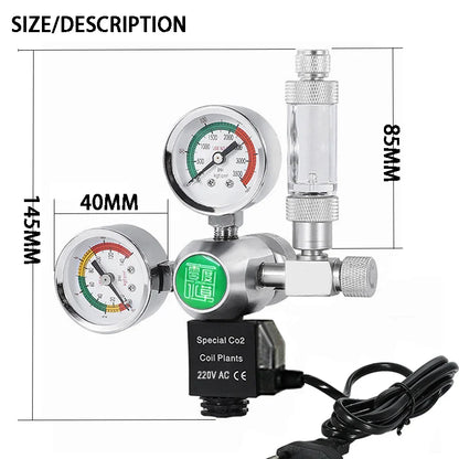 DIY CO2 Regulator for Aquarium – Solenoid Bubble Counter & Pressure Reducing Valve for Fish Tank CO2 Control System