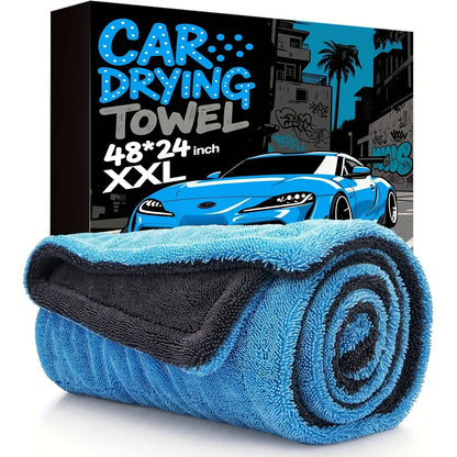 1400GSM Double-Sided Microfiber Drying Towel for SUV & Truck – Ultra Absorbent, Scratch-Free Car Drying Cloth with Twisted Yarn Technology