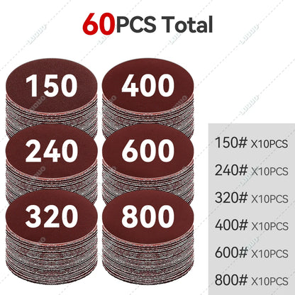 Car Detailing Sandpaper Discs – Hook & Loop Polishing Pads for Headlight Restoration, Metal & Wood Sanding, Auto Surface Finishing Sheets