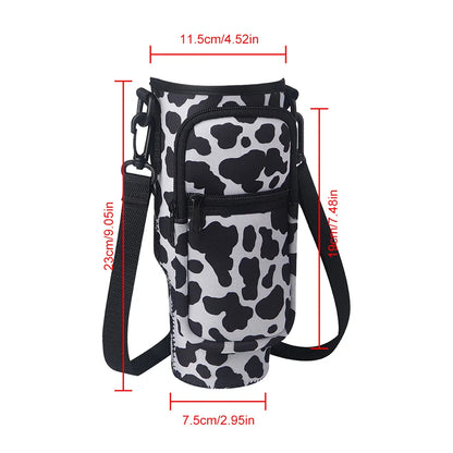 Portable Water Bottle Carrier Bag – Neoprene Holder with Phone Pocket for Stanley 40oz Tumbler with Handle
