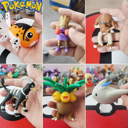 Pokemon Collectible Figures - 1:20 DIY 3D Printed Kawaii Cartoon Character Models & Kids Christmas Gift Toys