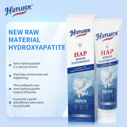 Hotluck Fluoride-Free Nano Hydroxyapatite Toothpaste – Sensitive Relief, Whitening, SLS-Free, Natural Peppermint
