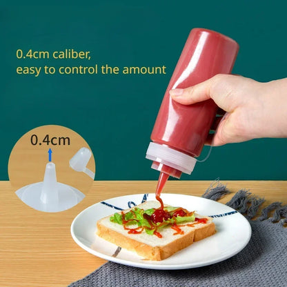 Large Squeeze Condiment Bottles with Nozzles – Ketchup, BBQ Sauce, Olive Oil Dispenser Bottles for Kitchen Use