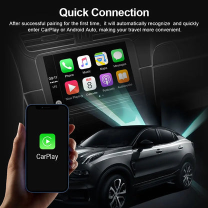 TIMEKNOW Wireless CarPlay and  Android Auto Adapter – 2-in-1 USB Dongle for Wired to Wireless Conversion, Compatible with VW, Toyota, Audi, Skoda