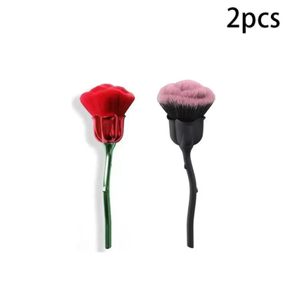 Rose Nail Dust Brush - Soft Manicure & Nail Art Cleaning Brush