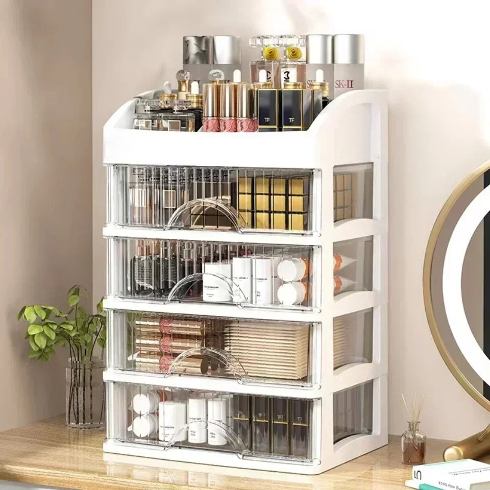 Hot Drawer Makeup Organizer – Large Capacity Plastic Storage Box, Lipstick Holder & Office Supplies Organizer