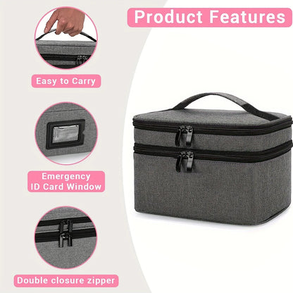 Medicine Organizer & Storage Bag — Family First Aid Box, Pill & Emergency Medication Organizer