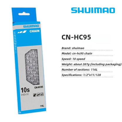 6-12 Speed Bicycle Chain – 10v/11v/12v MTB Mountain Bike Chain, 116/126L Original Bike Parts & Accessories