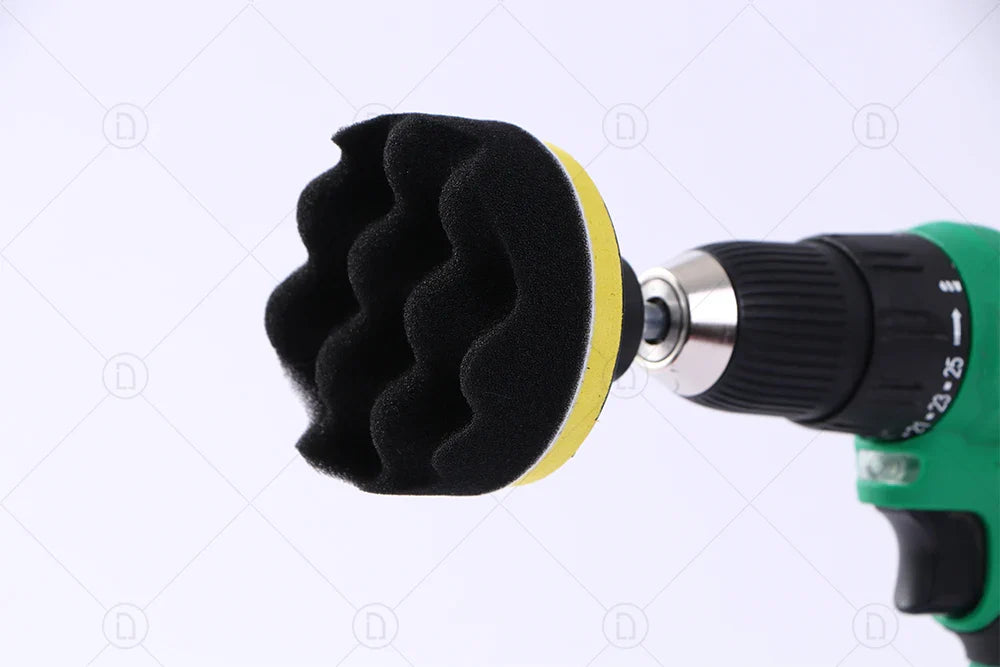 3-Inch Headlight Repair & Restoration Kit — Car Polishing Disc with Auto Waxing Sponge and Sandpaper for Detailing