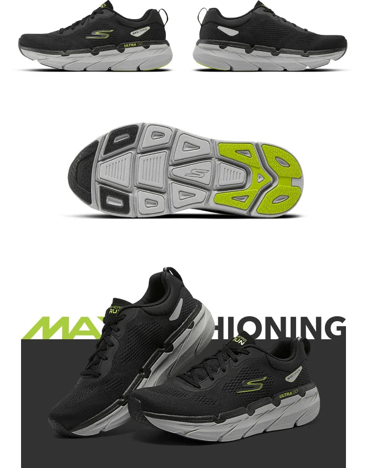 Skechers Max Cushioning Premier Men’s Running Shoes – Shock Absorbing, Moldproof, Antibacterial, Breathable with Classic Strap