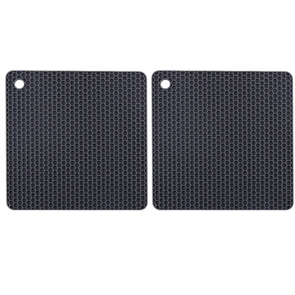 2/4 PCS Multifunction Heat Resistant Silicone Mats – Nonslip Drink Coasters, Pot Holders & Kitchen Placemats