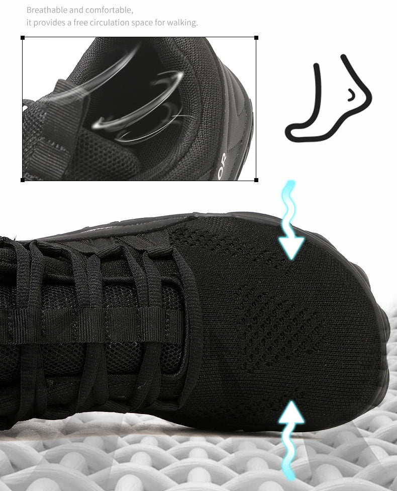 New Plus Size Hiking Shoes – Wide Palm Outdoor Sports & Barefoot Casual Shoes for Couples, Indoor Yoga & Fitness