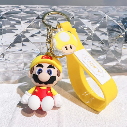 Super Mario Bros Keychain – 27 Cute Cartoon Character Action Figure Toy Doll Gift for Kids
