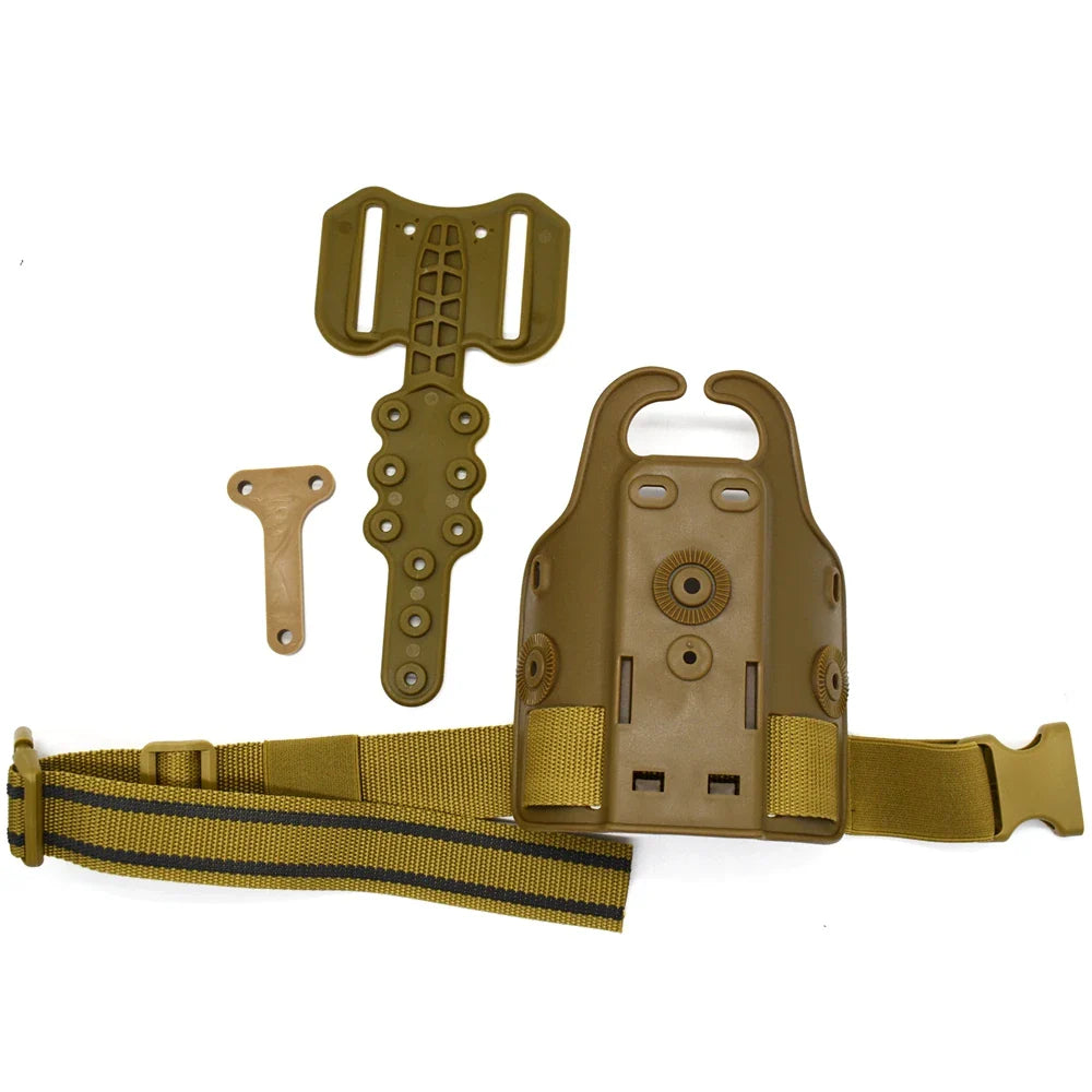 Outdoor Tactical Thigh Drop Leg Holster - Compatible with Glock 17, Beretta M9, Colt 1911, PX4 Storm for Hunting