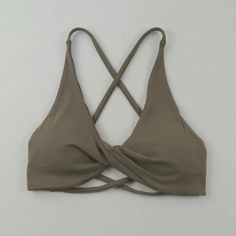 Sexy Slim Shoulder Strap Sports Bra – High Stretch Comfortable Breathable Yoga & Gym Workout Underwear with Detachable Straps