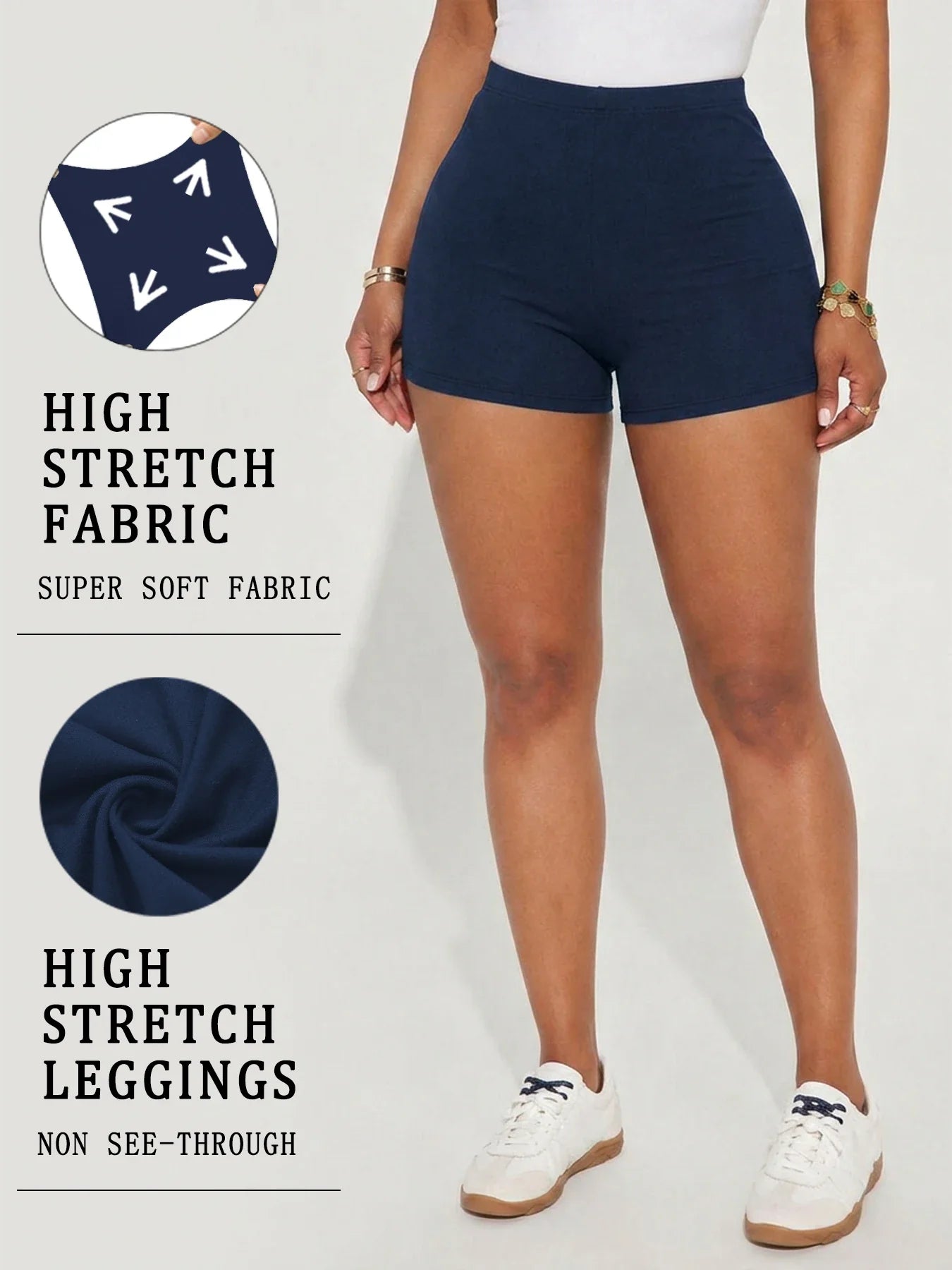 Women’s High Elasticity Biker Shorts – Super Soft Push Up Yoga, Running & Gym Fitness Activewear Shorts