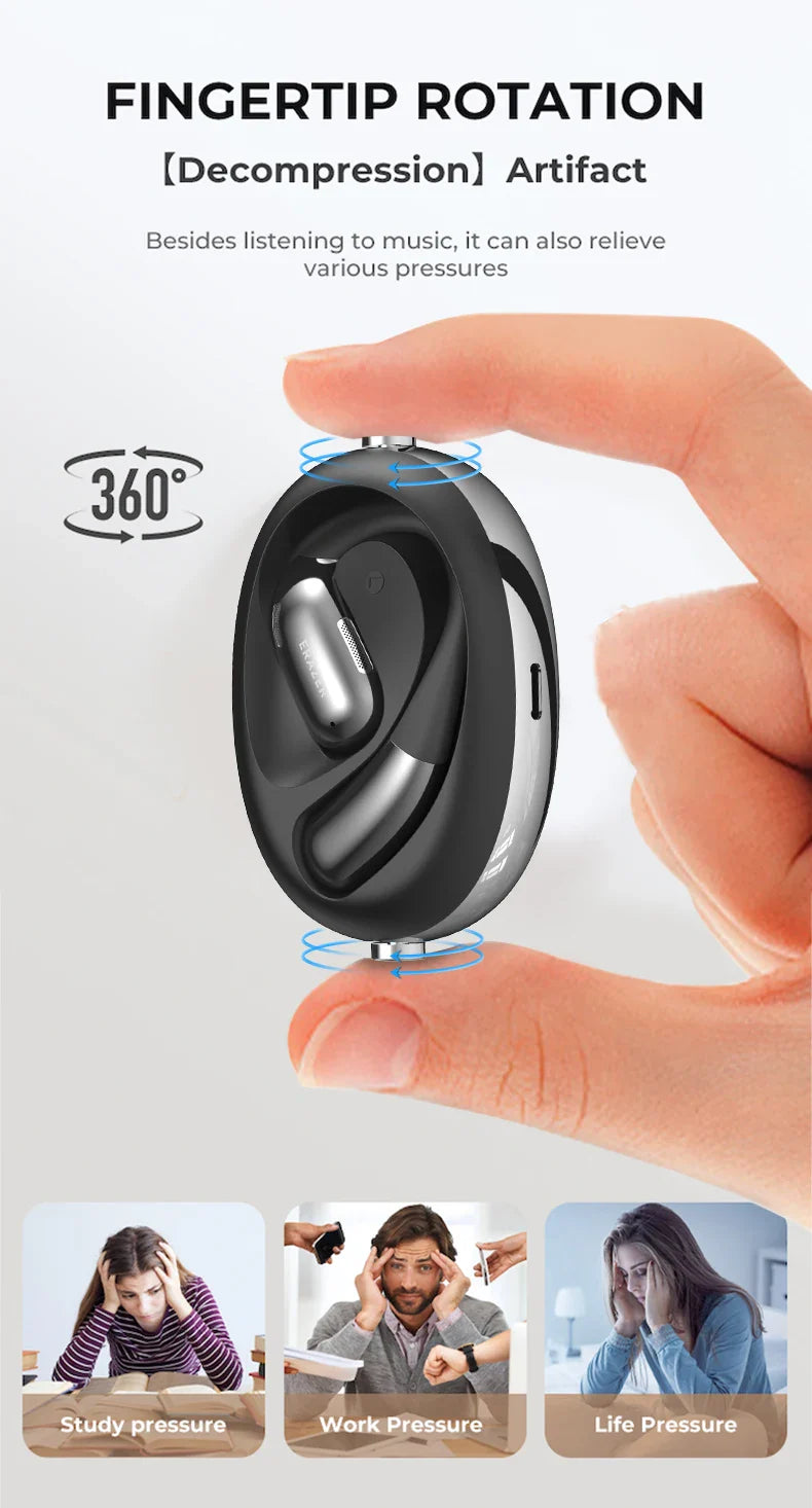 ERAZER XF31 AI Translator Earphones - Bluetooth Translation Earbuds, Sleep ASMR Headset, DIY APP, Wireless Open-Back Headphones