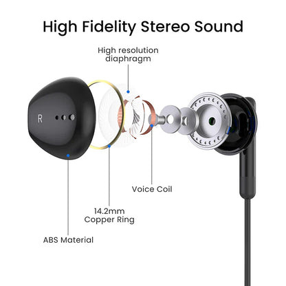 Type-C Wired Headphones for Samsung Galaxy – USB-C In-Ear Earphones HiFi Bass Stereo for S24, S23, S22, A53, A52, Note 20