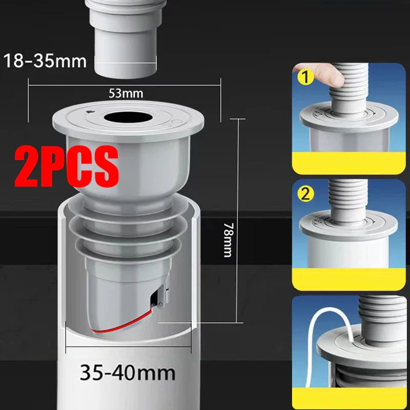 Silicone Bathroom & Kitchen Sink Seal Ring – Anti-Odor, Leak-Proof Floor Drain & Washing Machine Pipe Connector