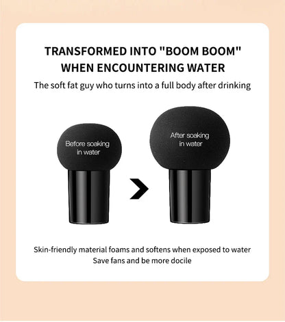 Air Cushion CC Cream with Mushroom Head Puff – Moisturizing, Brightening BB Cream & Waterproof Face Concealer