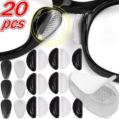 Anti-Slip Silicone Nose Pads for Glasses – Transparent Soft Self-Adhesive Eyewear Cushions