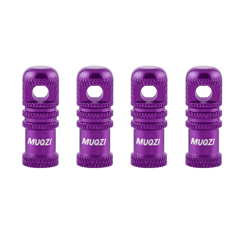 MUQZI 2/4PCS Presta Valve Caps with Core Remover — MTB Tubeless Tire Valve Stem Accessories