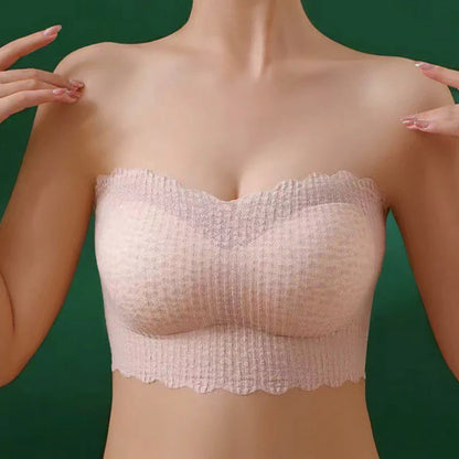Women’s Seamless Strapless Bralette – Wireless Push-Up Tube Top Bra, Invisible Support Lingerie for Wedding & Everyday Wear