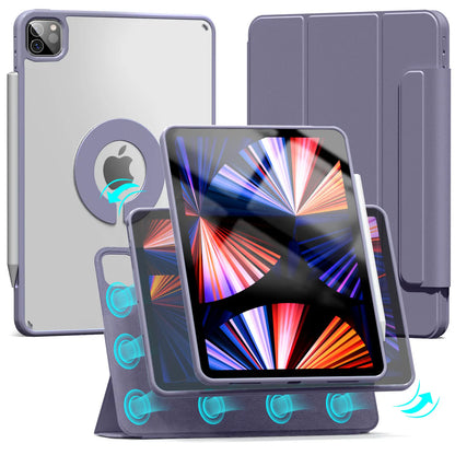 ZOYU Magnetic Case for iPad - Fits Air 4/5 10.9", Pro 11/12.9", Mini 6, 10.2" 7th-9th Gen - 360° Rotatable Detachable Back Case