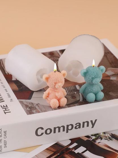 Cute Little Bear Silicone Mold – DIY Candle, Gypsum & Ornament Mold
