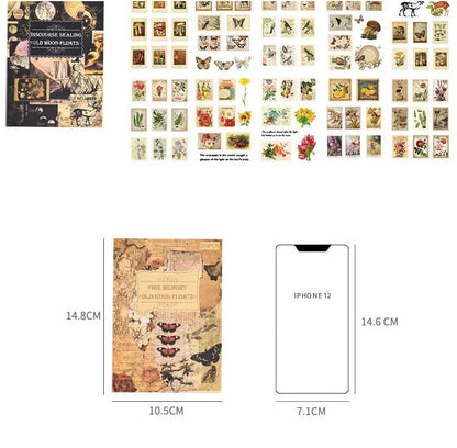 20 Sheets Vintage Scrapbooking Stickers, PET Material, Creative DIY Journal Collage, Journaling Supplies