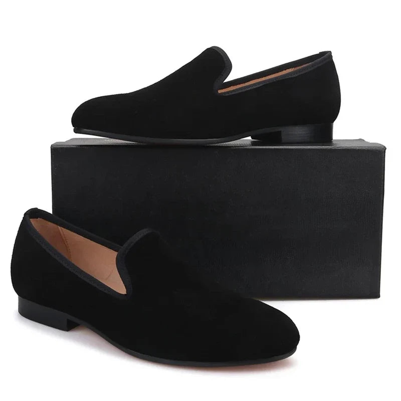 Men's Red Bottom Loafers - Solid Slip-On Party & Dress Shoes Size 38-48