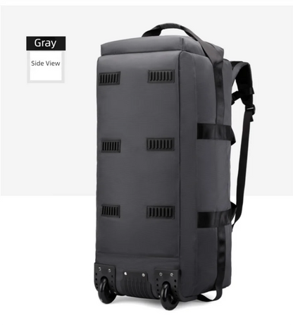 80L Rolling Duffle Bag with Wheels – 31" Heavy-Duty Foldable Travel Duffel, Water-Resistant Luggage with Shoulder Strap